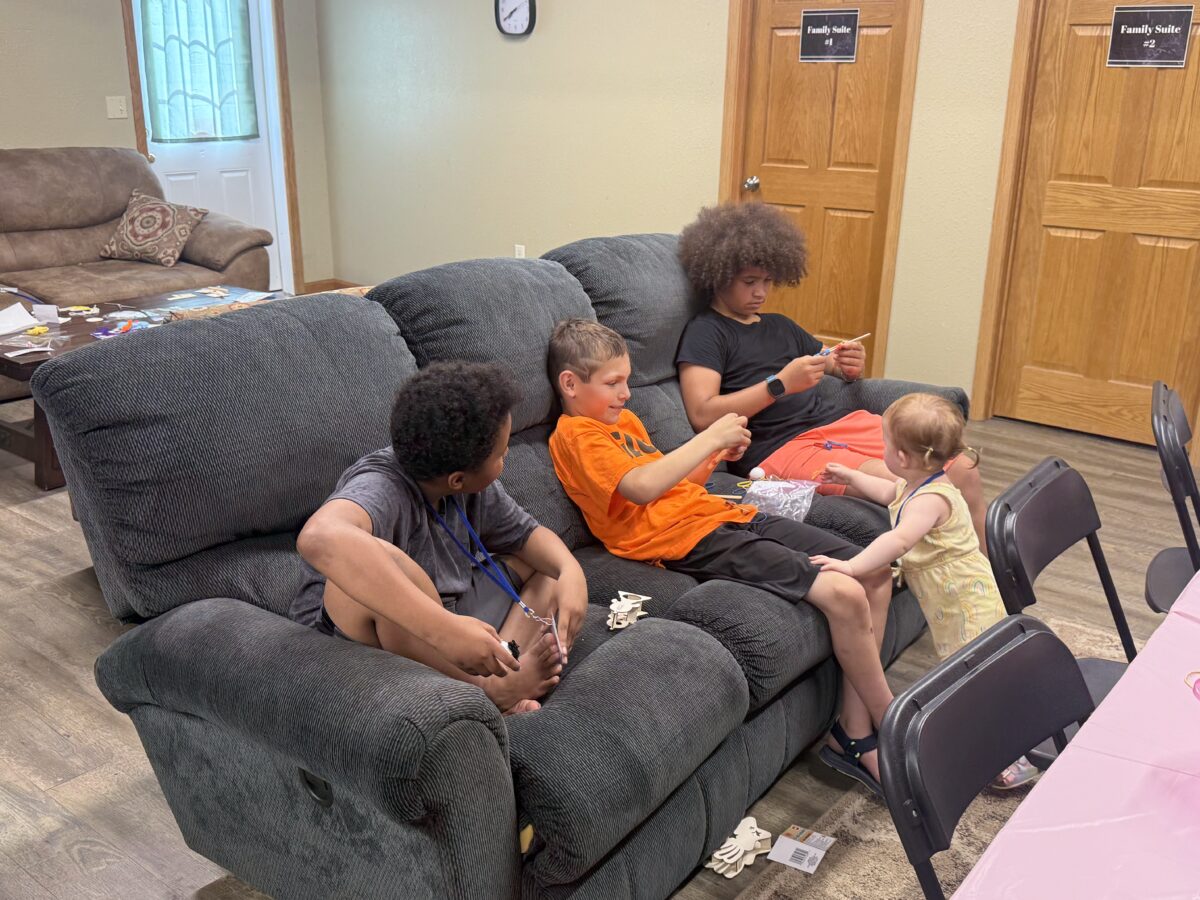 kids on a couch